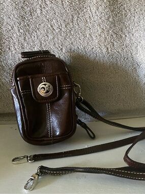 Leather Crossbody- Brown